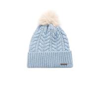 Weird Fish Allerton Cable Knit Bobble Hat Lake Blue Size ONE