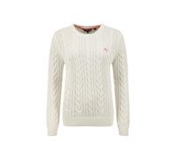 Weird Fish Amberise Crew Neck Cable Knit Jumper Light Cream Size 12. (Jumper/Sweater/Fleece)