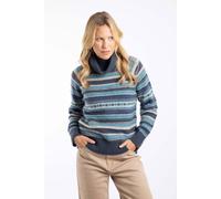 Weird Fish Women's Annecy Fair Isle Roll Neck Jumper in Navy | Size: 8 Weird Fish Navy 8