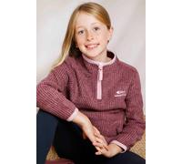 Weird Fish Archie Unisex Kids Eco 1/4 Zip Grid Fleece in Violet | Size: 5-6 Years Weird Fish Violet 5-6 Years