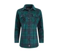 Weird Fish Autumn Check Fleece Shacket Cedar Green Size 18