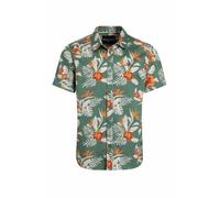 Weird Fish Avondale Short Sleeve Printed Shirt Dusky Green Size 4XL