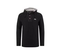 Weird Fish Bakersfield Button Neck Macaroni Hoodie Black Size M. (Jumper/Sweater/Fleece)