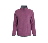 Weird Fish Women's Fleece Beye 1/4 Zip Grid - Purple Wine Size 14