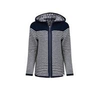 Weird Fish Bianca Full Zip Stripe Eco Macaroni Hoodie Navy Size 10