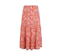 Weird Fish Cassis Lenzing EcoVero™ Printed Viscose Tiered Skirt Tango Red Size 10