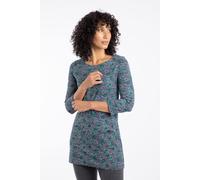 Weird Fish Charlotte Cotton Printed Jersey Tunic In Dark Navy Dark Navy 22