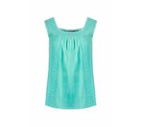 Weird Fish Chelle Organic Cotton Jersey Square Neck Vest Aqua Marine Size 10