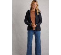 Weird Fish Women's Chicoa Full Zip Macaroni Hoodie in Navy | Size: 14 Weird Fish Navy 14