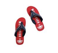 Weird Fish Columbia Branded Flip Flops Retro Red Size 10