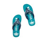 Weird Fish Columbus Branded Flip Flops Deep Teal Size 11