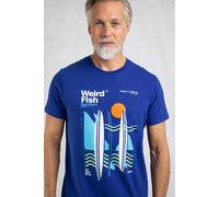 Weird Fish Coordinates Mens Front Print Graphic T-Shirt -