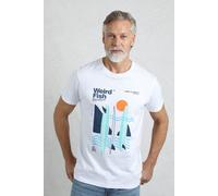 Weird Fish Coordinates Mens Front Print Graphic T-Shirt -