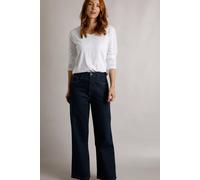 Weird Fish Corine Wide Leg Denim Jeans In Dark Blue Dark Blue 10