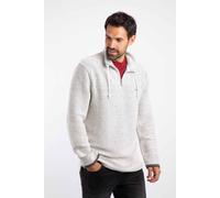 Weird Fish Men's Cruiser 1/4 Zip Macaroni Sweatshirt in Ecru | Size: 3XL Weird Fish Ecru 3XL
