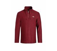 Weird Fish Men's Cruiser 1/4 Zip Macaroni Sweatshirt in Red | Size: Medium Weird Fish Red M