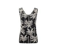 Weird Fish Dani Printed Scoop Neck Vest Black Size 18
