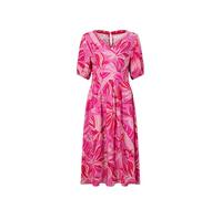 Weird Fish Dilsha Printed Midi Dress Hot Pink Size 14