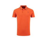 Weird Fish Dylan Organic Cotton Tipped Collar Polo Shirt Rust Leaves Size L