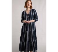 Emmy Striped Woven Maxi Dress Weird Fish Navy 10