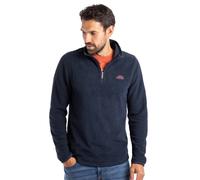 Weird Fish Errill Eco 1/4 Zip Textured Fleece: Midnight: XL Size: XL,