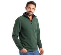 Weird Fish Errill Eco 1/4 Zip Textured Fleece: Shaded Spruce: XXL Size