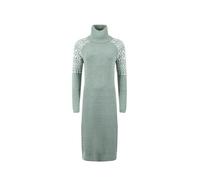 Weird Fish Women's Ezzie Fair Isle Roll Neck Knitted Dress in Bright Green | Size: 16 Weird Fish Bright Green 16