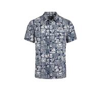 Weird Fish Faraway Organic Cotton Printed Shirt Estate Blue Size 3XL