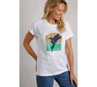 Women's Fly Free Slub Graphic T-Shirt - White, White 12