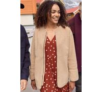 Weird Fish Gleason Faux Shearling Jacket In Light Brown Light Brown 8
