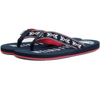 Weird Fish Men's Hamdon Jacquard Flip Flop in Navy | Size: 9 Weird Fish Navy 9