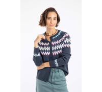Weird Fish Hatty Fair Isle Cardigan In Navy Navy 16