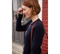 Weird Fish Hayley Knitted Cardigan Navy Size 10