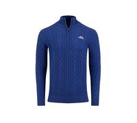 Weird Fish Heath 1/4 Zip Cable Knit Jumper Mazarine Blue Size S. (Jumper/Sweater/Fleece)