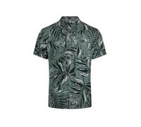 Weird Fish Holborn Eco Viscose Hawaiian Shirt Army Green Size 4XL