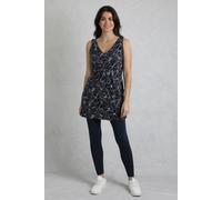 Weird Fish Indus Printed Jersey Tunic Dark Navy Size 14