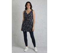 Weird Fish Indus Printed Jersey Tunic In Dark Navy Dark Navy 16