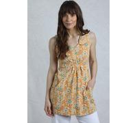 Weird Fish Indus Printed Jersey Tunic Deep Amber Size 16