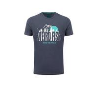 Weird Fish Into The Wild Front Print Graphic T-Shirt Navy Size XL
