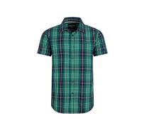 Weird Fish Judd Organic Cotton Short Sleeve Check Shirt Dark Blue Size M