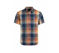 Weird Fish Judd Organic Cotton Short Sleeve Check Shirt Ensign Blue Size 4XL