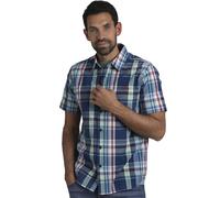 Weird Fish Judd Organic Cotton Short Sleeve Check Shirt: Estate Blue: