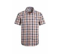 Weird Fish Judd Organic Cotton Short Sleeve Check Shirt Mango Size XL