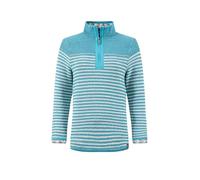 Weird Fish Juliet 1/4 Zip Stripe Macaroni Sweatshirt Adriatic Blue Size 18. (Jumper/Sweater/Fleece)