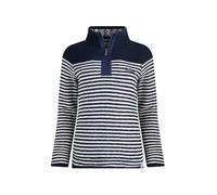 Weird Fish Juliet 1/4 Zip Stripe Macaroni Sweatshirt Navy Size 10. (Jumper/Sweater/Fleece)