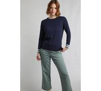 Weird Fish Kinga Lightweight Knit Jumper In Navy Navy 8