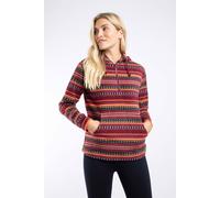 Weird Fish Lana 1/4 Zip Microfleece Hoodie In Maroon Maroon 8