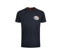 Weird Fish Land and Sea Back Print Graphic T-Shirt Navy Size M