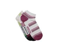Weird Fish Loretta Trainer Socks 3 Pack Dark Raspberry Size 4-7