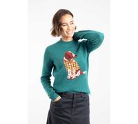 Weird Fish Lotipot Intarsia Knitted Jumper In Teal Teal 8